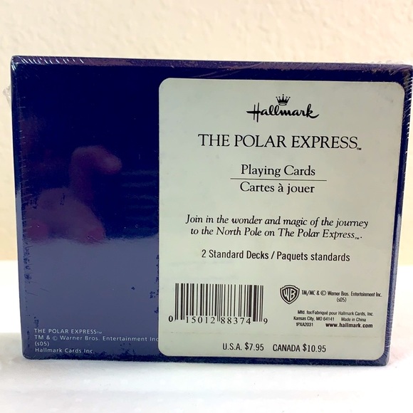 Rare Hallmark Polar Express Playing Cards. 2 decks in the box. New, sealed - Picture 2 of 5